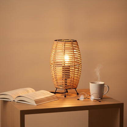 Lampe de Chevet en Rotin - Style Boheme Naturel