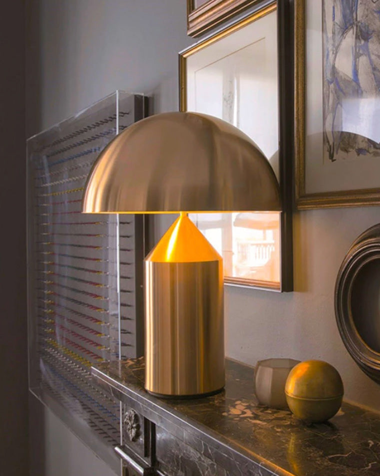Lampe de Table Champignon en Métal