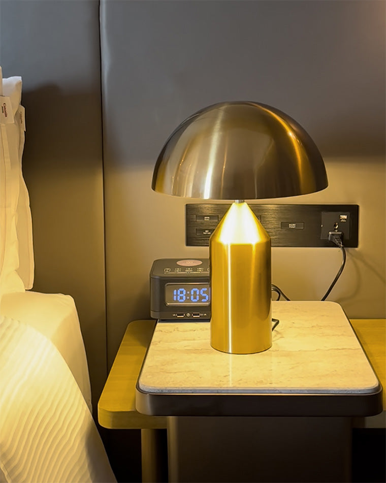 Lampe de Table Champignon en Métal