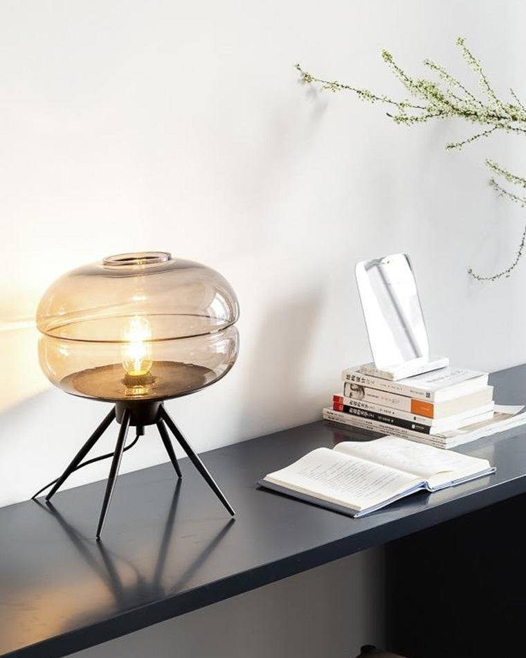 Lampe de Table Dôme en Verre