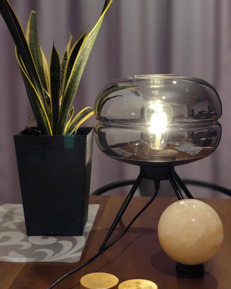 Lampe de Table Dôme en Verre