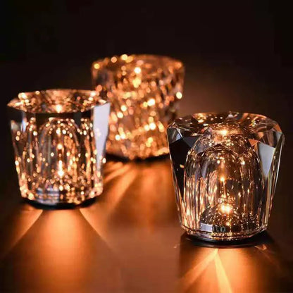 Lampe de Table Élégante - Kristalline Sans Fil Rechargeable