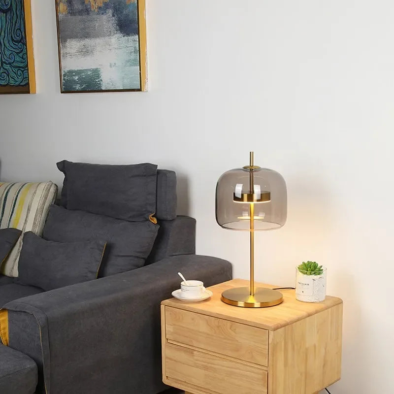 Lampe de Table Élégante en Verre - Fusion Moderne