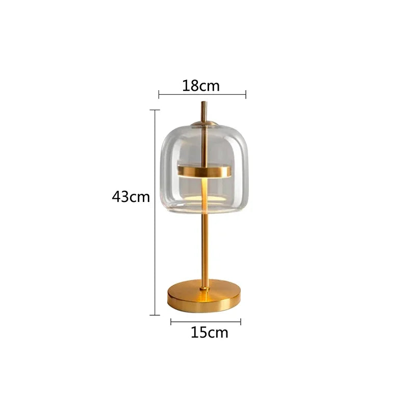 Lampe de Table Élégante en Verre - Fusion Moderne