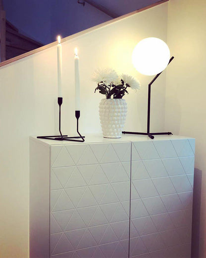 Lampe de Table Globe en Verre Laiteux