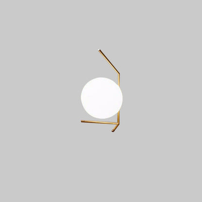 Lampe de Table Globe en Verre Laiteux
