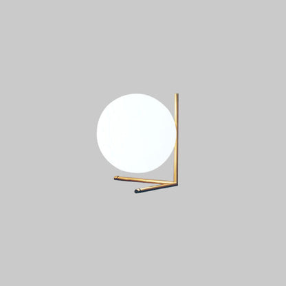 Lampe de Table Globe en Verre Laiteux