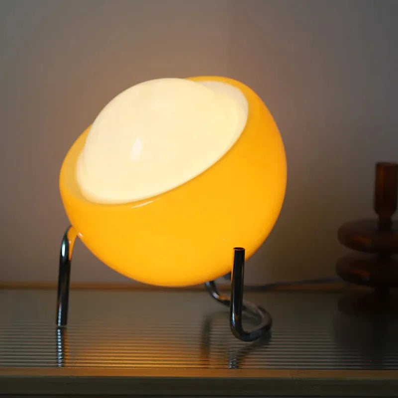 Lampe de Table Médiévale en Verre - Élégance Artisanale