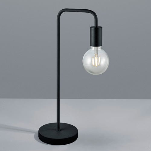 Lampe de Table Noire en Metal et Ampoule