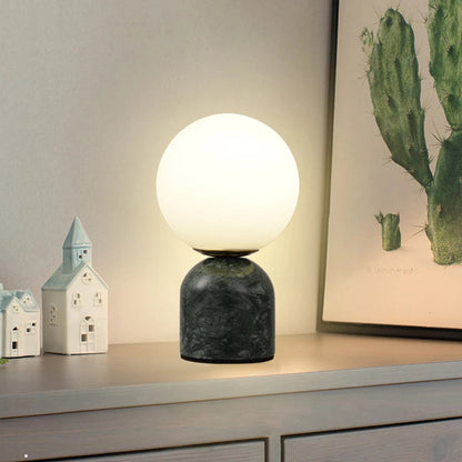 Lampe de Table NordicRound - Élégance en Verre et Marbre
