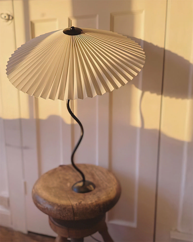 Lampe de Table Plissée Ondulée