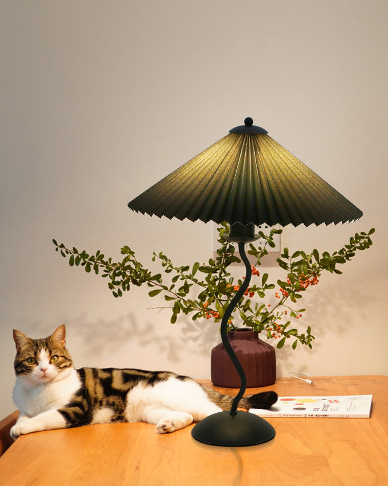 Lampe de Table Plissée Ondulée