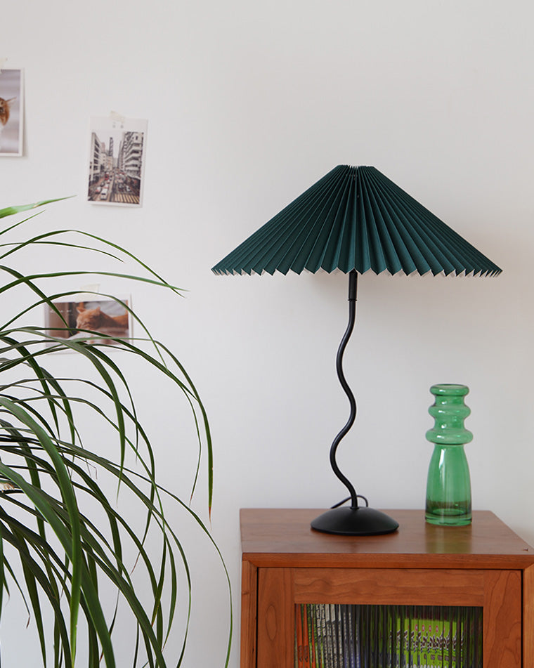 Lampe de Table Plissée Ondulée