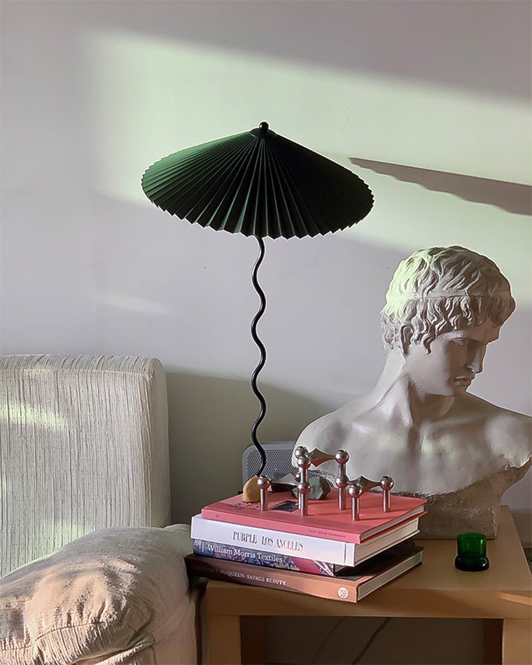 Lampe de Table Plissée Ondulée