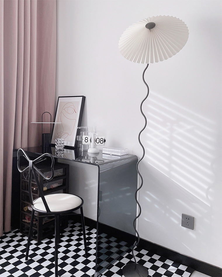 Lampe de Table Plissée Ondulée
