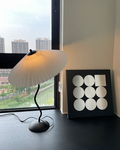 Lampe de Table Plissée Ondulée