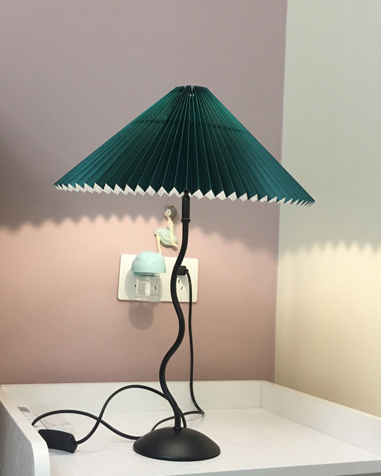 Lampe de Table Plissée Ondulée