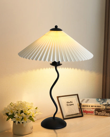 Lampe de Table Plissée Ondulée