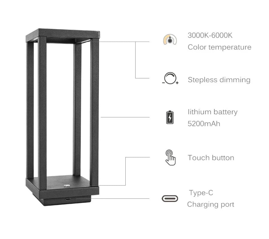 Lampe de Table Rechargeable - Lumina
