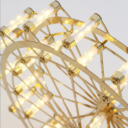 Lampe de Table Rétro - Grande Roue Élégante