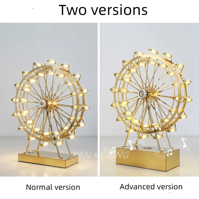 Lampe de Table Rétro - Grande Roue Élégante