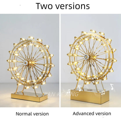 Lampe de Table Rétro - Grande Roue Élégante