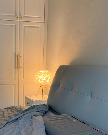 Lampe de Table Trépied à Plumes