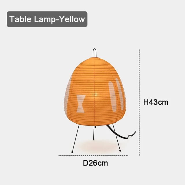 Lampe de Table Zen - TranquilGlow Artisanale en Papier de Riz