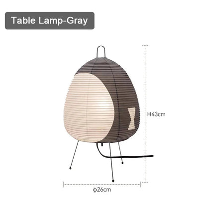 Lampe de Table Zen - TranquilGlow Artisanale en Papier de Riz