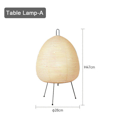Lampe de Table Zen - TranquilGlow Artisanale en Papier de Riz