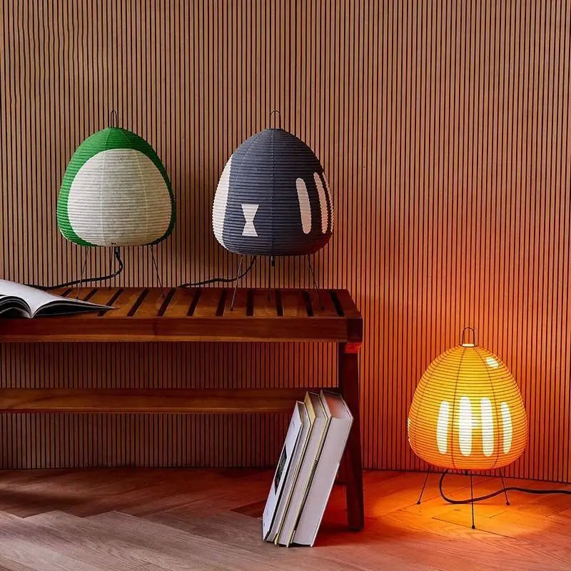 Lampe de Table Zen - TranquilGlow Artisanale en Papier de Riz