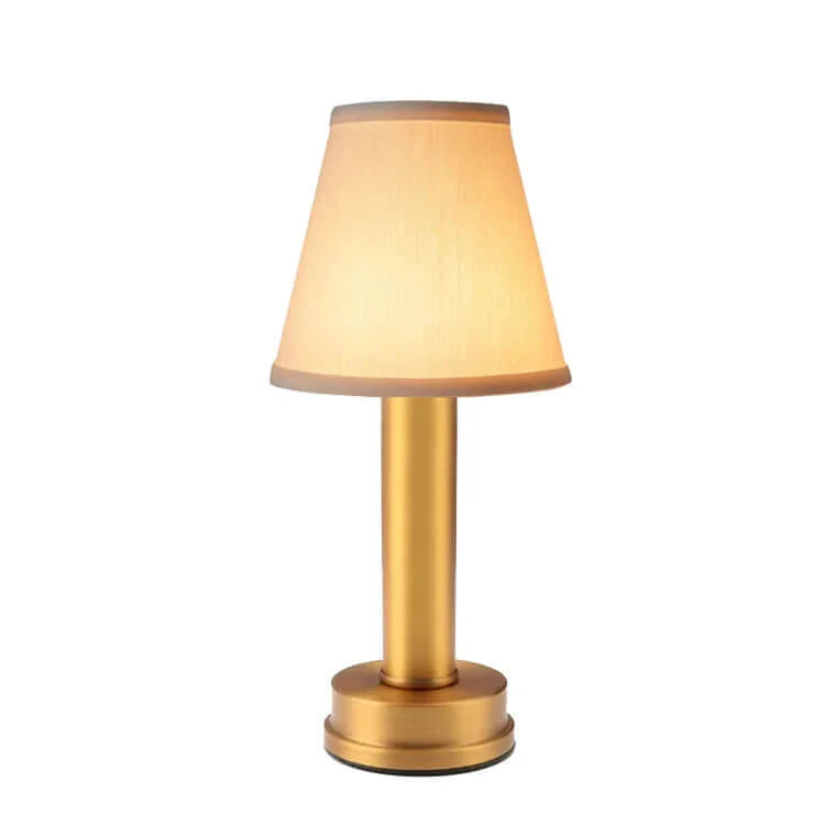 Lampe de Table sans fil Harlon - Élégante et Rechargeable Sans Fil en Métal et Soie