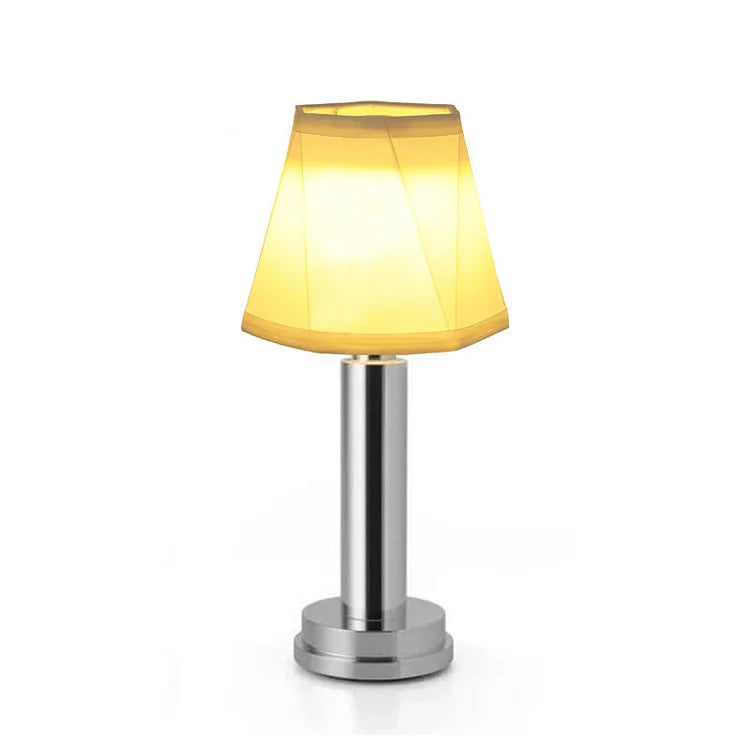 Lampe de Table sans fil Harlon - Élégante et Rechargeable Sans Fil en Métal et Soie