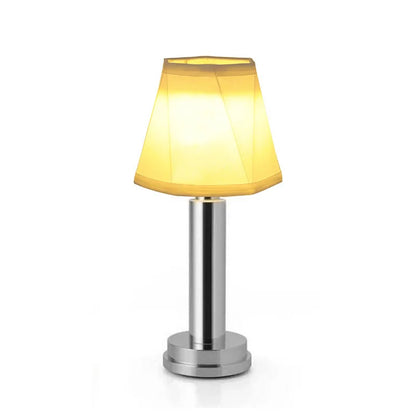 Lampe de Table sans fil Harlon - Élégante et Rechargeable Sans Fil en Métal et Soie