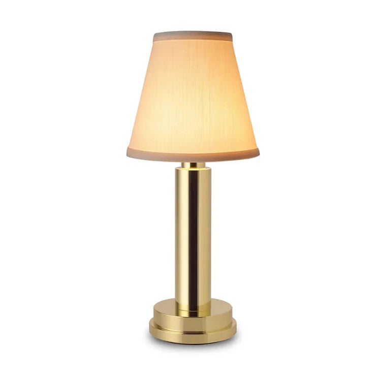 Lampe de Table sans fil Harlon - Élégante et Rechargeable Sans Fil en Métal et Soie