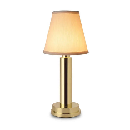 Lampe de Table sans fil Harlon - Élégante et Rechargeable Sans Fil en Métal et Soie