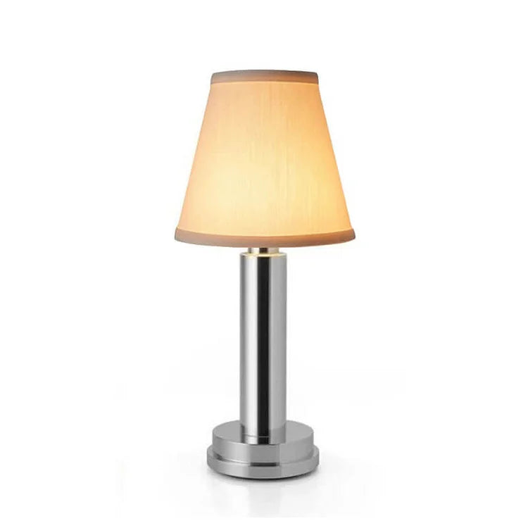Lampe de Table sans fil Harlon - Élégante et Rechargeable Sans Fil en Métal et Soie