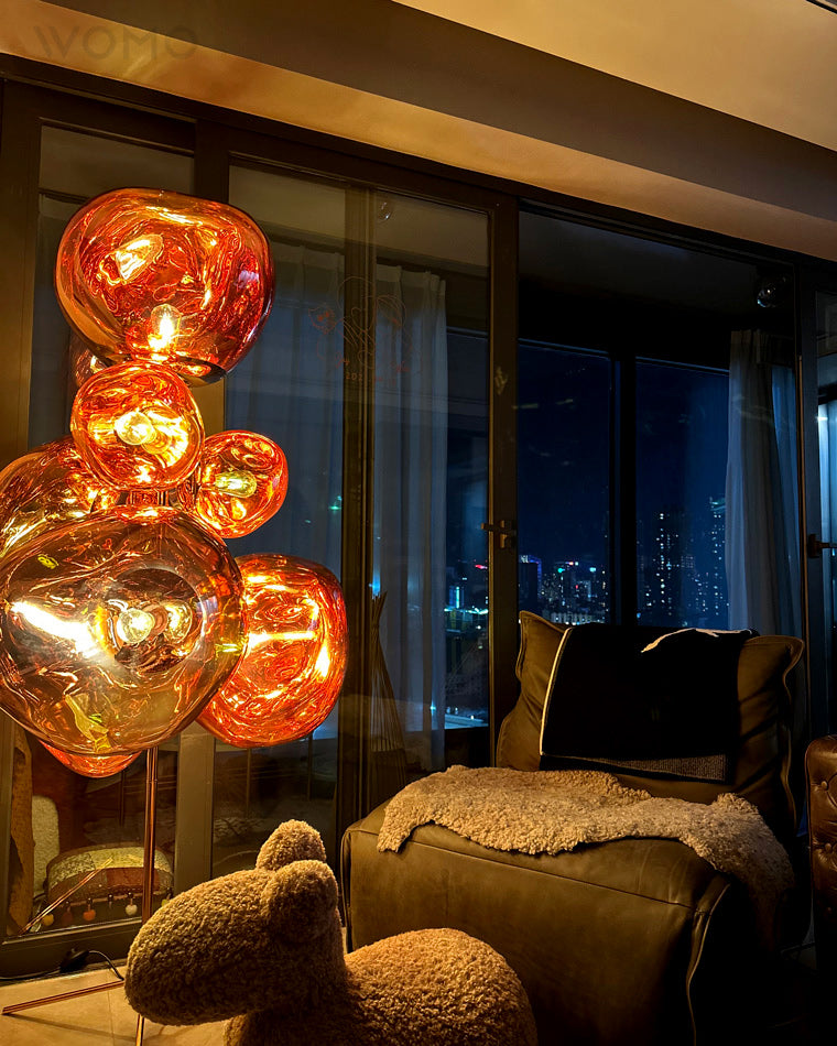 Lampe de sol "Lave Fondue"