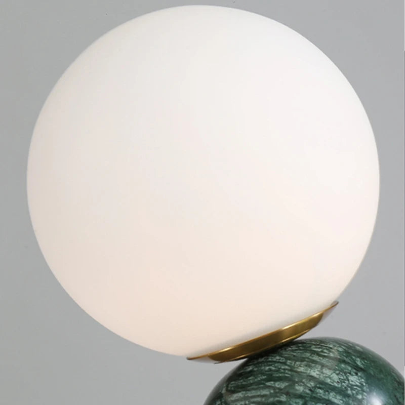 Lampe en Verre Rond Marbre - Éclat Chic pour Salon