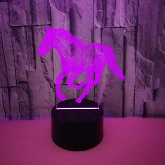 Lampe 3D Illusion - Cheval Magique 0