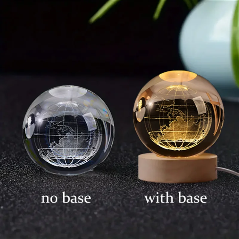 Lampe 3D Planète Cristal - CosmoLumière 0