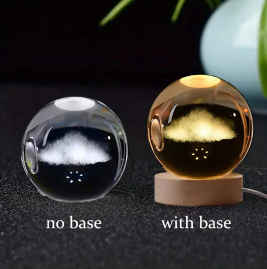 Lampe 3D Planète Cristal - CosmoLumière 21