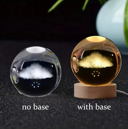 Lampe 3D Planète Cristal - CosmoLumière 21