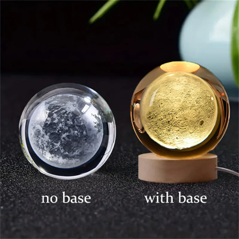 Lampe 3D Planète Cristal - CosmoLumière 23
