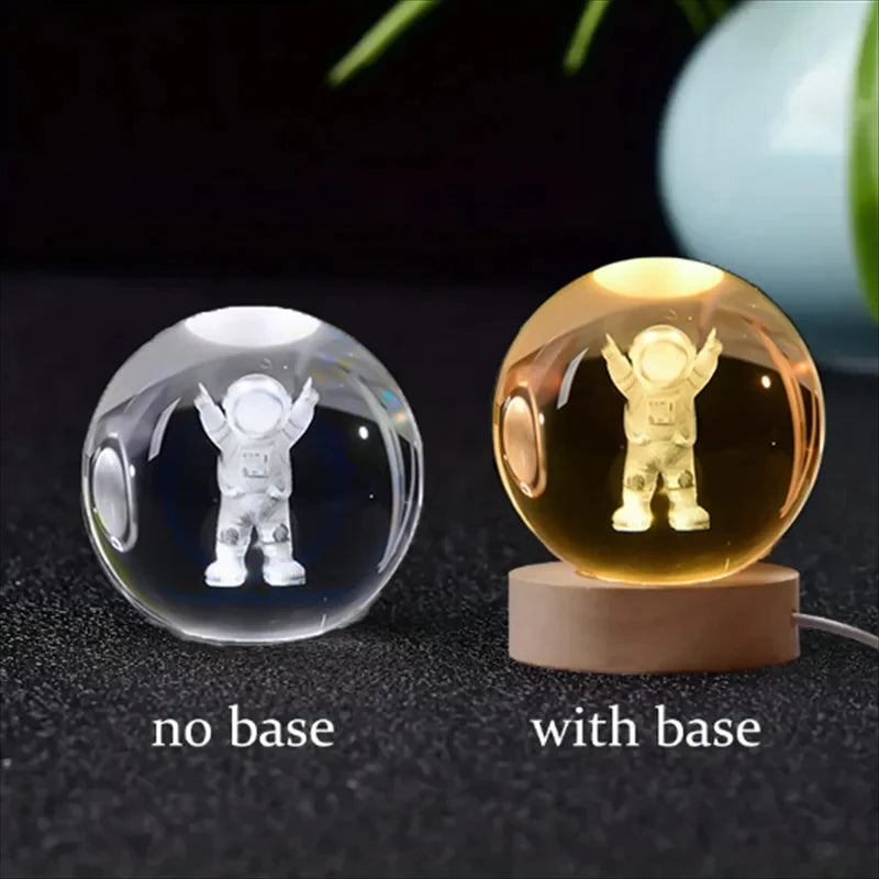 Lampe 3D Planète Cristal - CosmoLumière 6