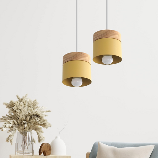 Lampe Suspension Bois Nordique - Elara 0