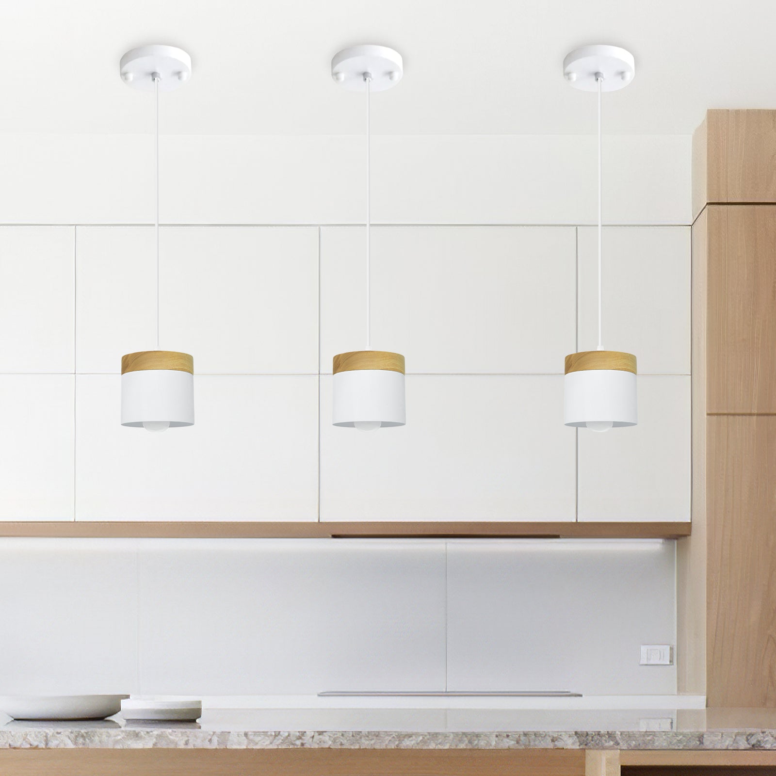Lampe Suspension Bois Nordique - Elara 8