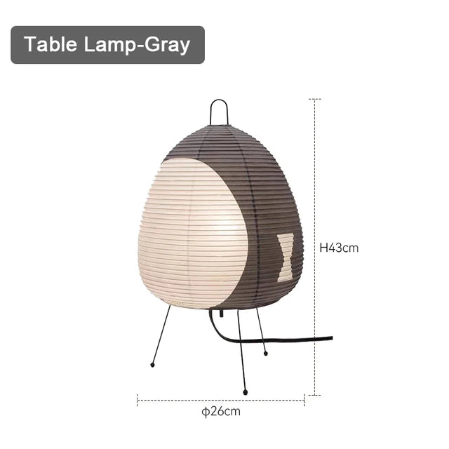 Lampe de Table Zen - TranquilGlow Artisanale en Papier de Riz 11