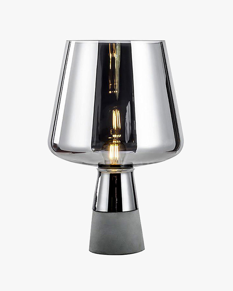 Lampe de Table en Verre Fumé