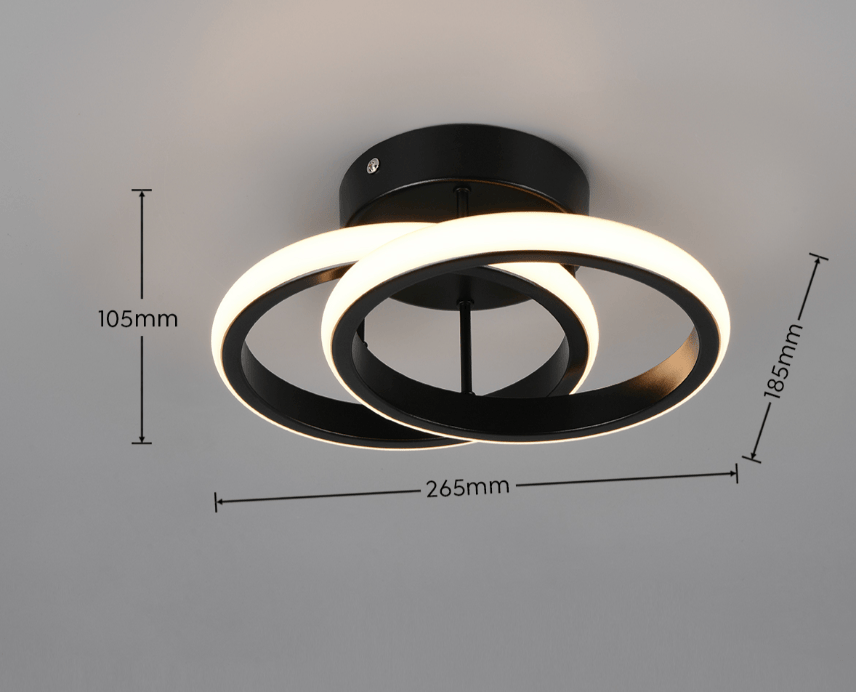 Luminaire Plafond LED Chambre Noir